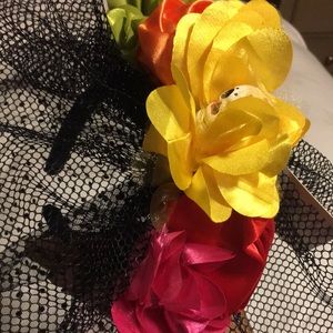 Lace silk flower headbands